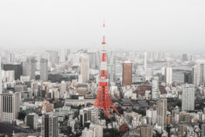 The Tokyo Tower by day The Tokyo Tower by day